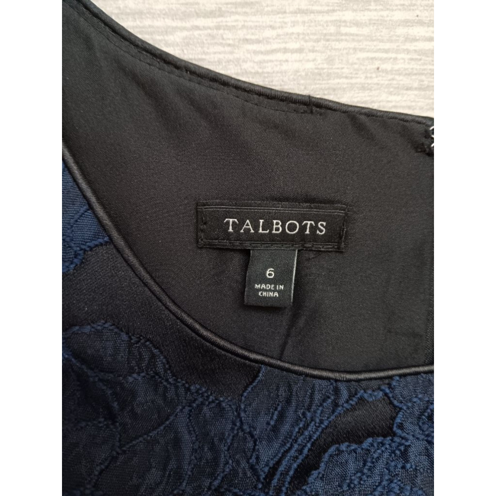 Women's Talbots Dress Size 6 Blue Floral - Picture 2 of 3
